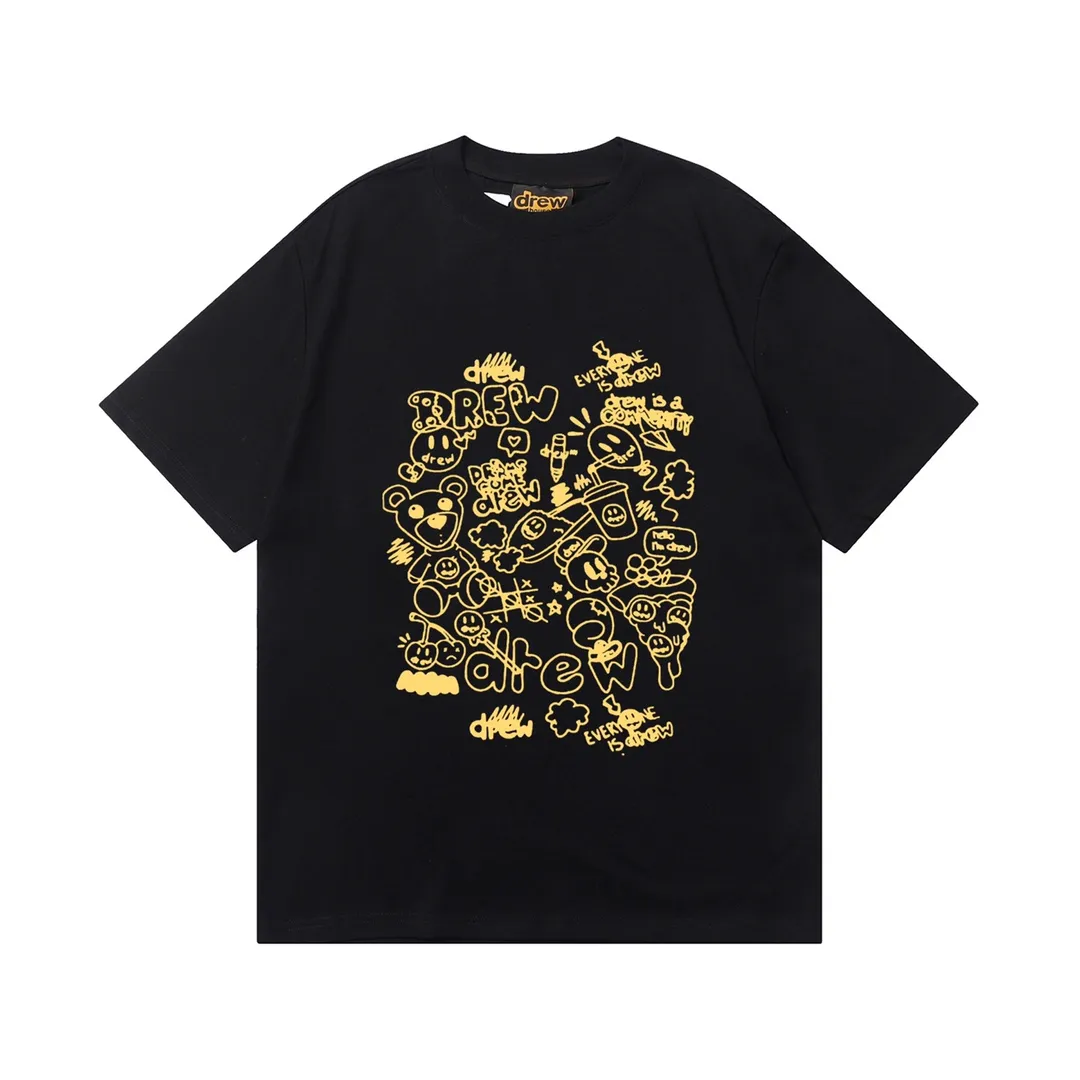 D 045 9 2023SS Same Style drew T g , ！ Quality！！ ， Quality！！ ， ！！ ， ， ， ， ， 。 Sizes：S M L XL ：Black White Royal Blue Red Brown White Orange